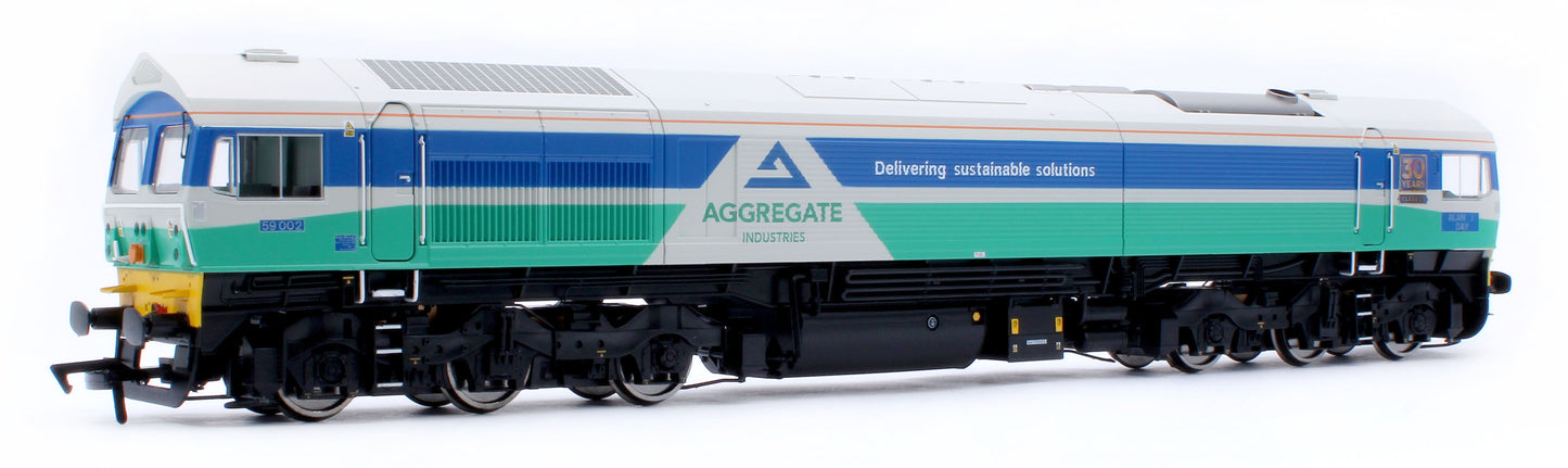 Class 59 Aggregate Industries 59002 Alan J Day Diesel Locomotive - DCC Sound