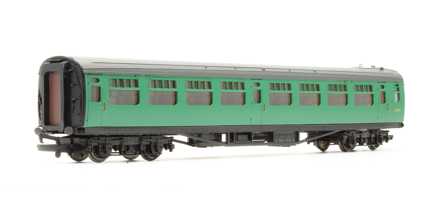 Pre-Owned 63ft Bulleid Corridor 2nd Coach BR Green 'S125S'