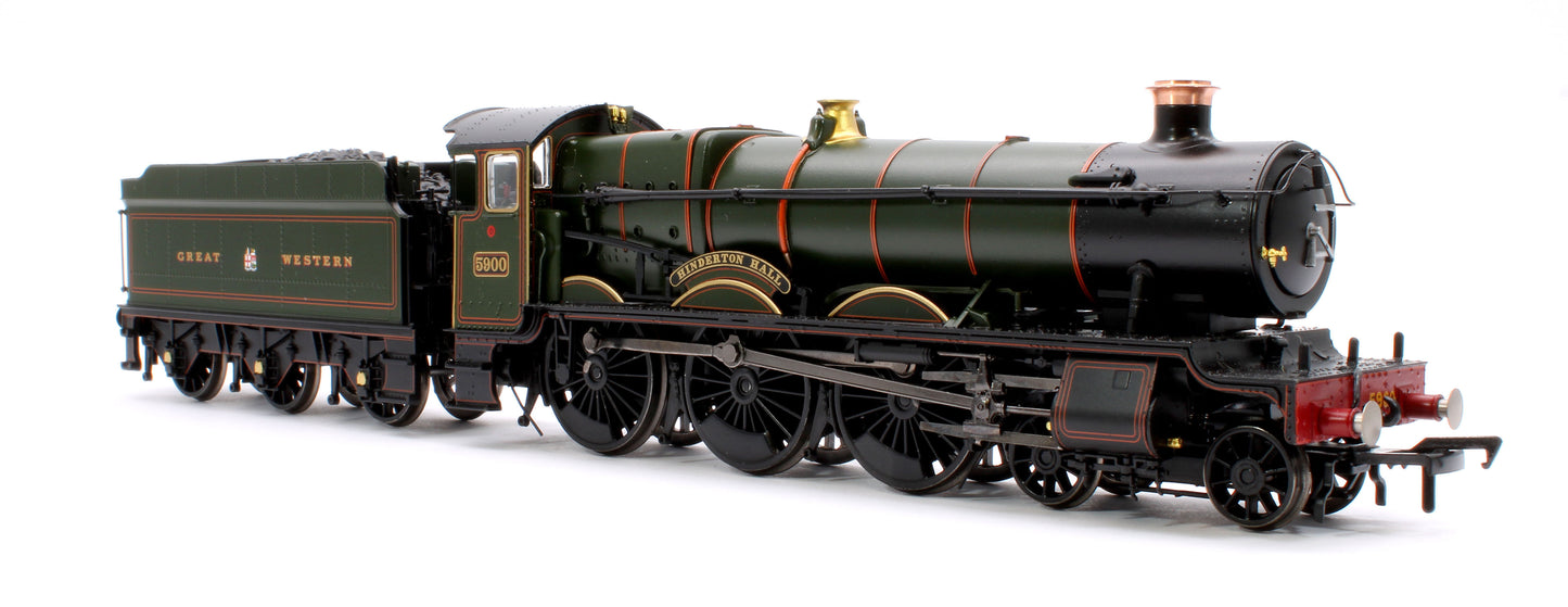 GWR 49XX 'Hall' 5900 'Hinderton Hall' GWR Lined Green (GW Crest) Steam Locomotive