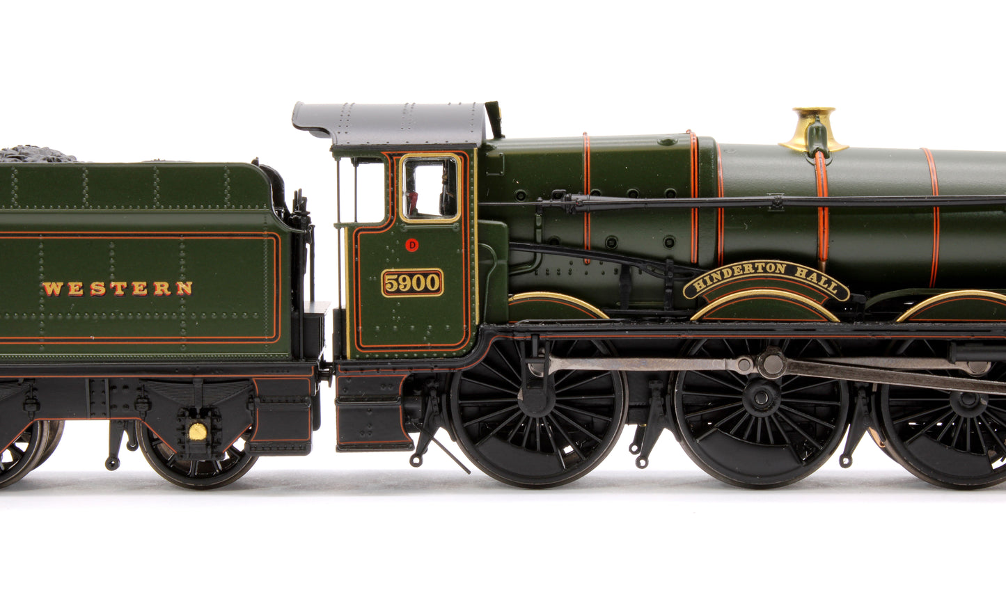 GWR 49XX 'Hall' 5900 'Hinderton Hall' GWR Lined Green (GW Crest) Steam Locomotive