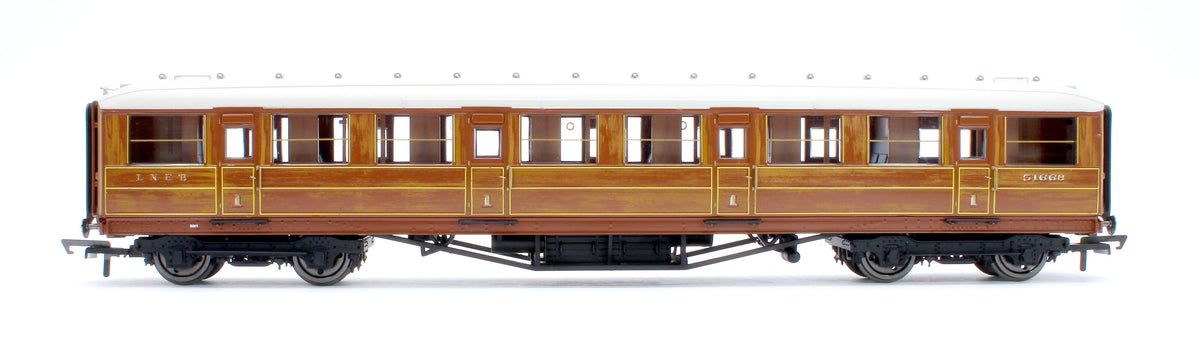 Pre-Owned LNER Gresley Corridor Teak Coaches 1st Class No.51668