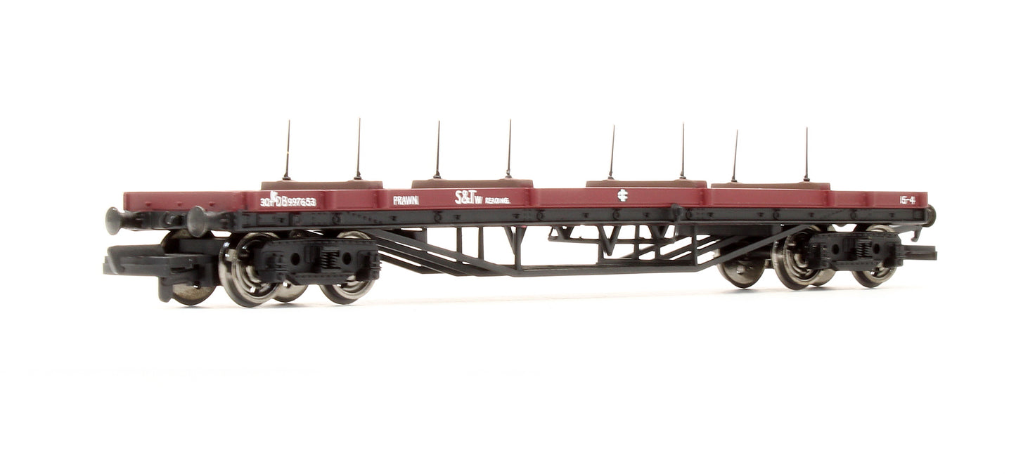 Pre-Owned 33-854 30 Ton Bogie Bolster Wagon S&T Gulf Red DB997653