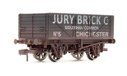 Pre-Owned 7 Plank Wagon 'Jury Brick Co' No.5 - Weathered