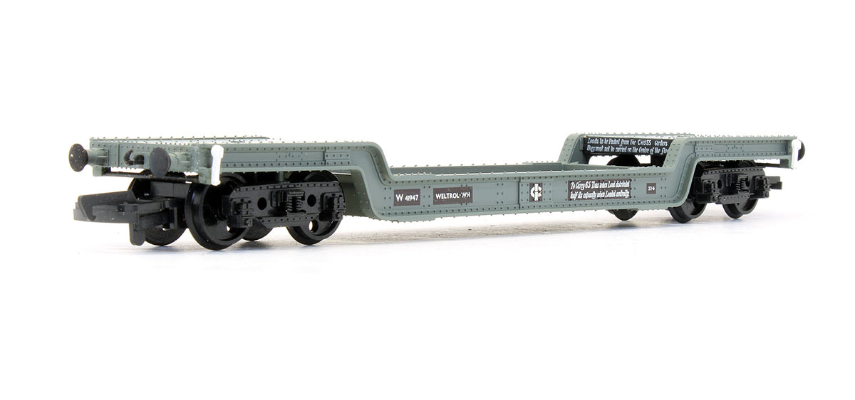 Pre-Owned 65 Ton Bogie Well Wagon BR Grey 'W 41947