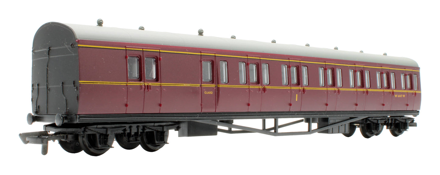 Pre-Owned 937321 57' 60' Suburban 'B' Set Coach BR Lined Maroon 'W6447W'