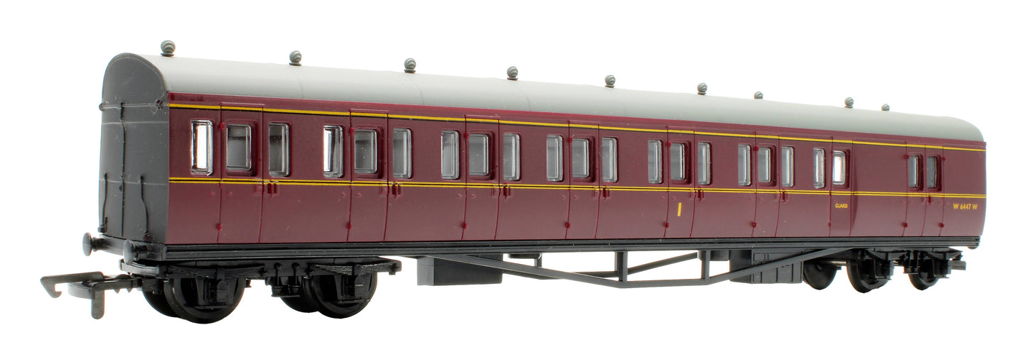 Pre-Owned 937321 57' 60' Suburban 'B' Set Coach BR Lined Maroon 'W6447W'