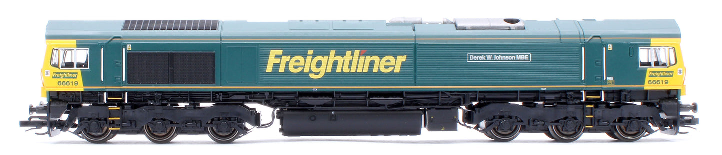 TT3031M Freightliner Class 66 Derek W Johnson MBE 66619 Diesel Locomotive