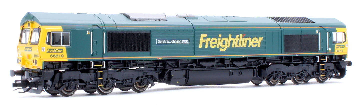 TT3031M Freightliner Class 66 Derek W Johnson MBE 66619 Diesel Locomotive