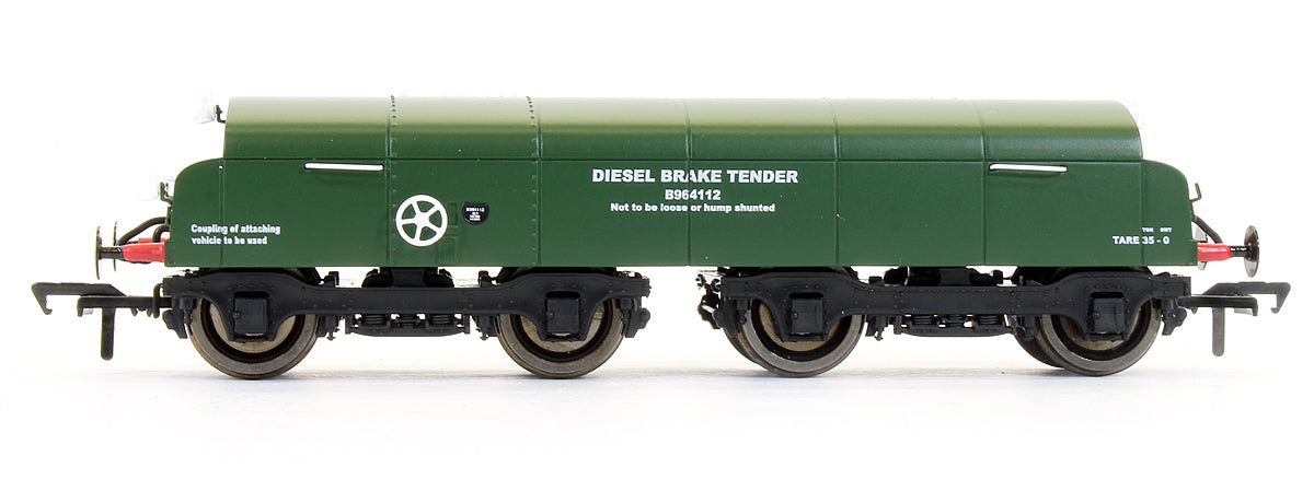 Pre-Owned BR Diesel Brake Tender B964112 BR Green Small Yellow Panels