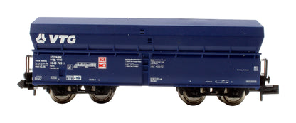 Pre-Owned 15447 VTG Fals Covered Hopper Blue 5 Car Wagon Set