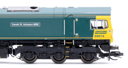 TT3031M Freightliner Class 66 Derek W Johnson MBE 66619 Diesel Locomotive
