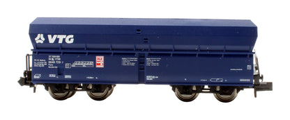 Pre-Owned 15447 VTG Fals Covered Hopper Blue 5 Car Wagon Set