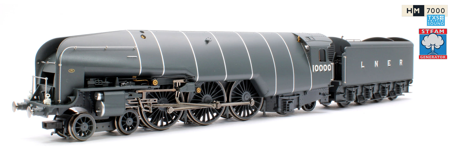 W1 Class 4-6-4 LNER 'Hush Hush' No.10000 (with Steam Generator) Steam Locomotive - DCC Sound & Smoke