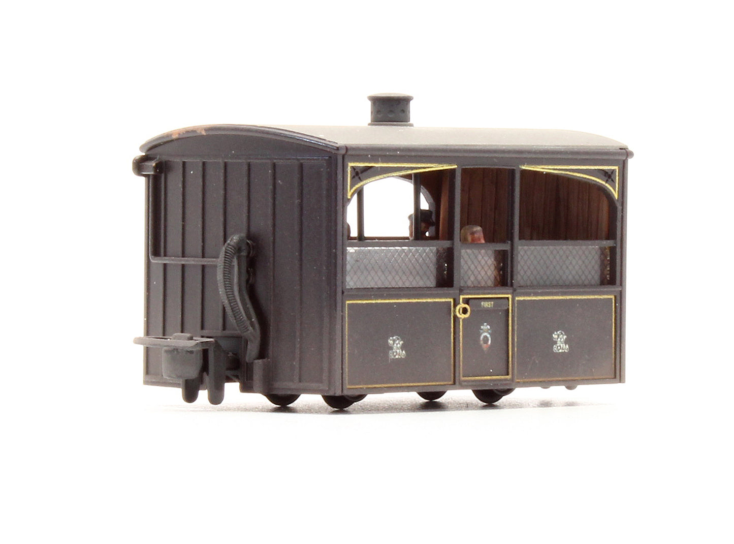 Pre-Owned Ffestiniog 'Bug Box' Zoo Car Coach, FR Victorian Plum & Cream - Custom Weathered