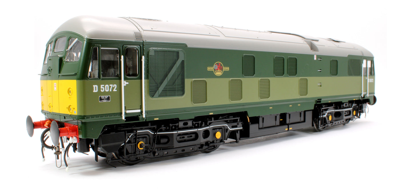 Class 24/0 BR Two-Tone Green D5072 (Small Yellow Panels) Diesel Locomotive