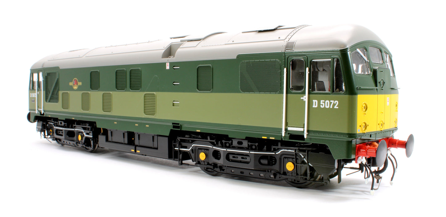 Class 24/0 BR Two-Tone Green D5072 (Small Yellow Panels) Diesel Locomotive