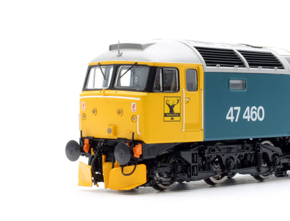 CM-47460-LLW Highly Detailed Premium Weathered Class 47 BR Blue Large Logo No.47460 Diesel Locomotive