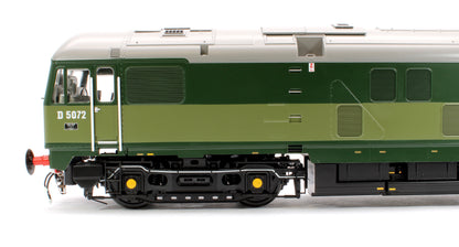 Class 24/0 BR Two-Tone Green D5072 (Small Yellow Panels) Diesel Locomotive