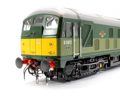 Class 24/0 BR Two-Tone Green D5072 (Small Yellow Panels) Diesel Locomotive