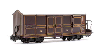 Pre-Owned Ffestiniog Railway Curly Roof Van No.1 FR Lined Plum