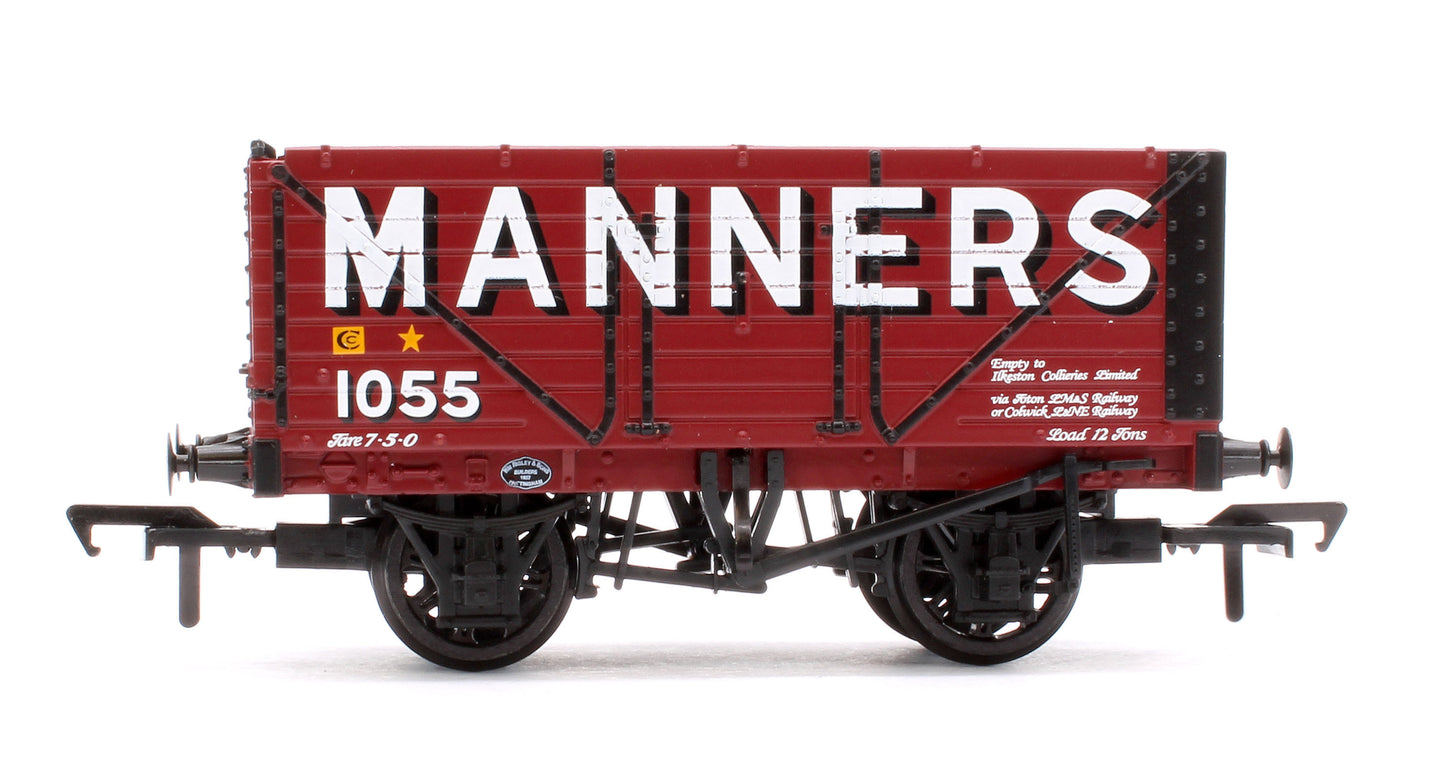 8 Plank End Door Wagon 'Manners' Red No.1055