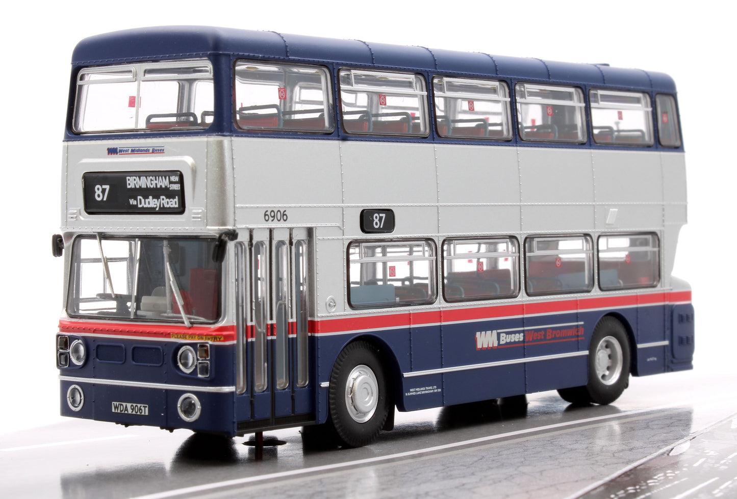 Leyland Fleetline WDA906T, Route 87 Birmingham, West Midlands Buses West Bromwich livery