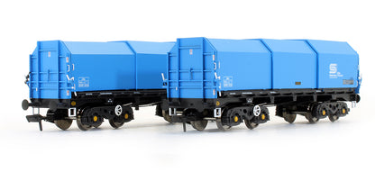 Pre-Owned ACC2121-BSC-2 JSA Bogie Covered Steel Wagon Twin Pack - British Steel 2 - BSSP 4036, BSSP 4048