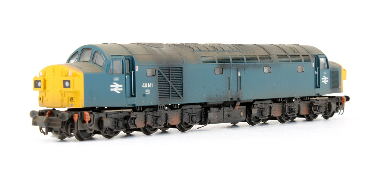 Pre-Owned Class 40141 BR Blue Diesel Locomotive - Custom Weathered - DCC Sound