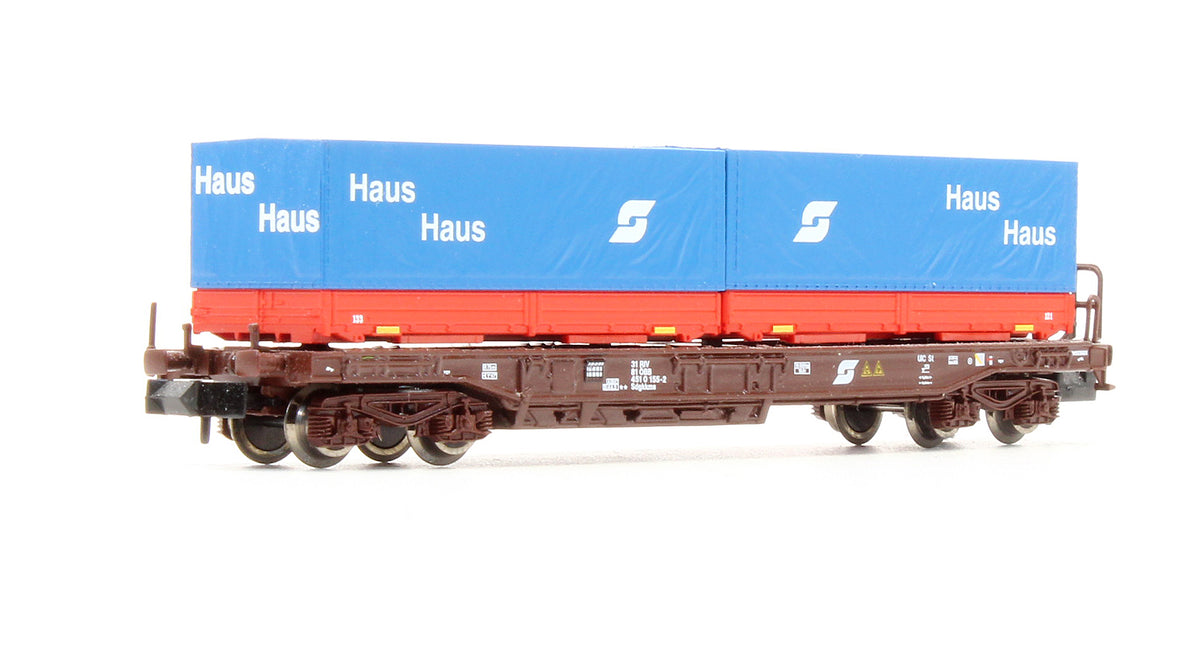 Pre-Owned OBB Bogie Pocket Wagons With Load - Twin Set