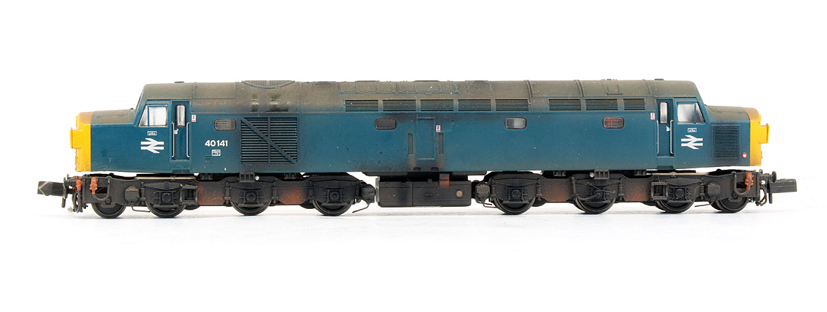 Pre-Owned Class 40141 BR Blue Diesel Locomotive - Custom Weathered - DCC Sound