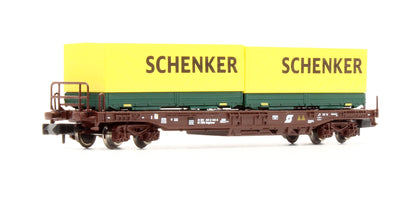 Pre-Owned OBB Bogie Pocket Wagons With Load - Twin Set