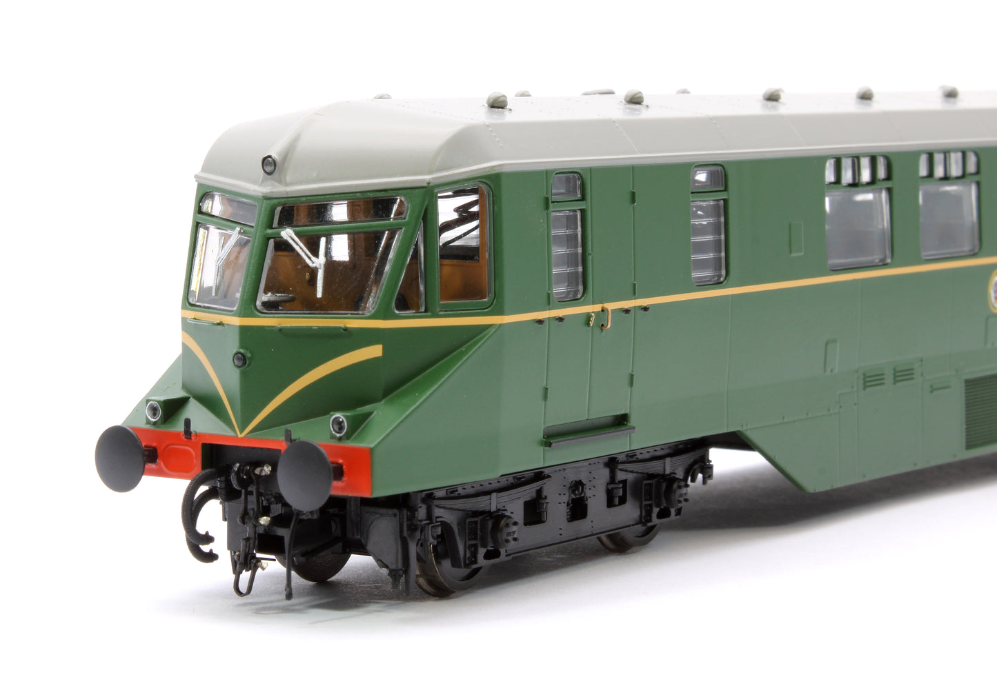 GWR Passenger Railcar BR Green with Speed Whiskers W26W (Grey Roof) Diesel Locomotive