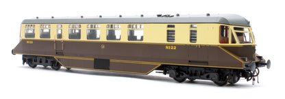 GWR Passenger Railcar GWR Chocolate/Cream No.22 with Monogram (Grey Roof) Diesel Locomotive