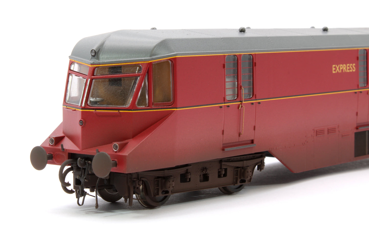 GWR Parcels Railcar BR ‘Express Parcels’ Crimson No. W34W (Grey Roof) Diesel Locomotive - Weathered