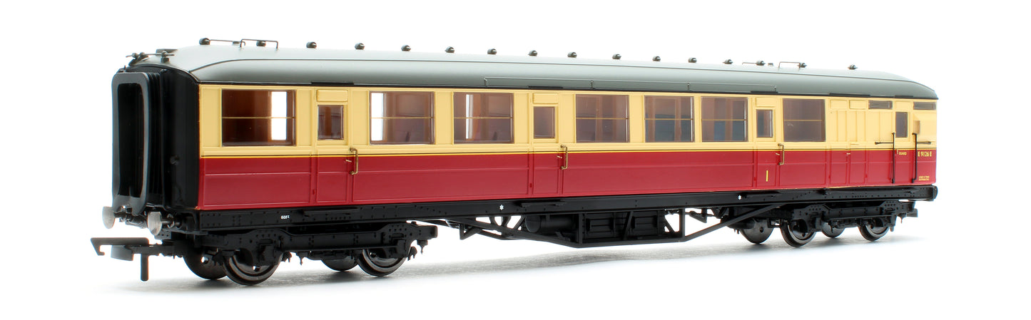 BR Gresley Corridor Crimson and cream Composite Brake No.E9126E