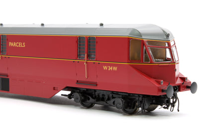 GWR Parcels Railcar BR ‘Express Parcels’ Crimson No. W34W (Grey Roof) Diesel Locomotive