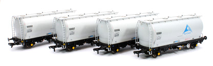 RT-PCA20-201C Pack of 4 Alcan liveried PCA tanks (with ladders). Numbers: 55552, 55556, 55557, 55561