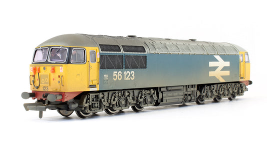 Pre-Owned R2253 Class 56123 BR Large Logo Blue Diesel Locomotive - Weathered Edition