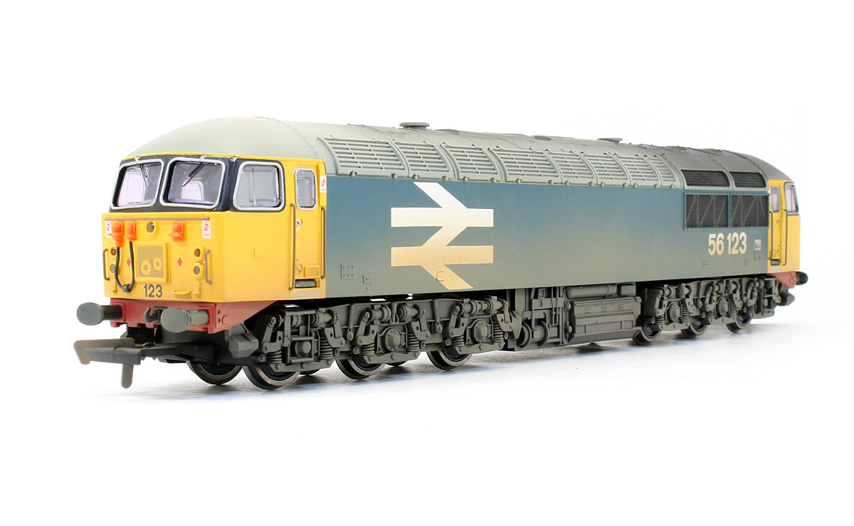 Pre-Owned R2253 Class 56123 BR Large Logo Blue Diesel Locomotive - Weathered Edition