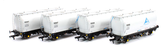 Pack of 4 Alcan liveried PCA tanks (with ladders). Numbers: 55541, 55544, 55547, 55550