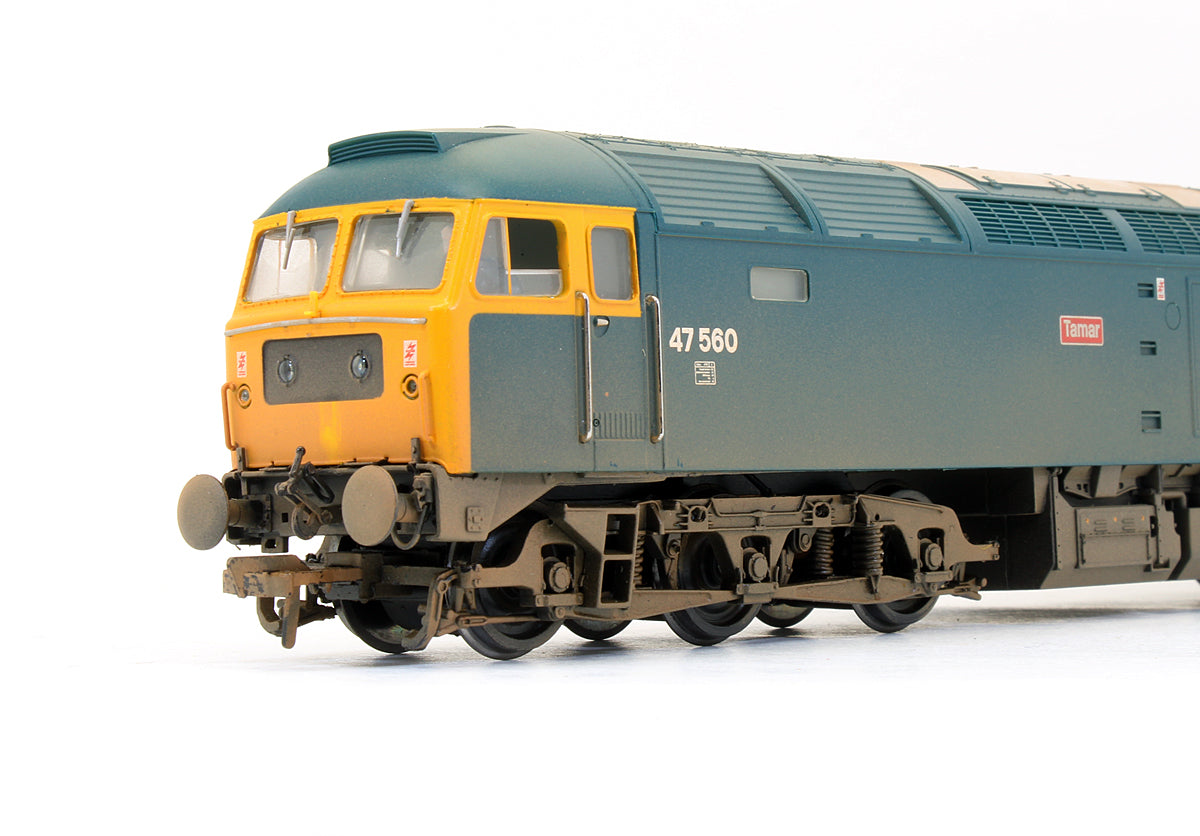 Pre-Owned Class 47560 Diesel 'Tamar' BR Blue (Weathered) - Exclusive Edition