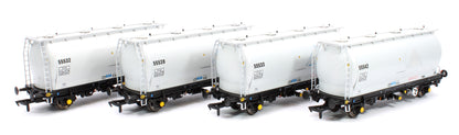 RT-PCA20-202E Pack of 4 Debranded Alcan liveried PCA tanks (with ladders). Numbers: 55532, 55533, 55539, 55542
