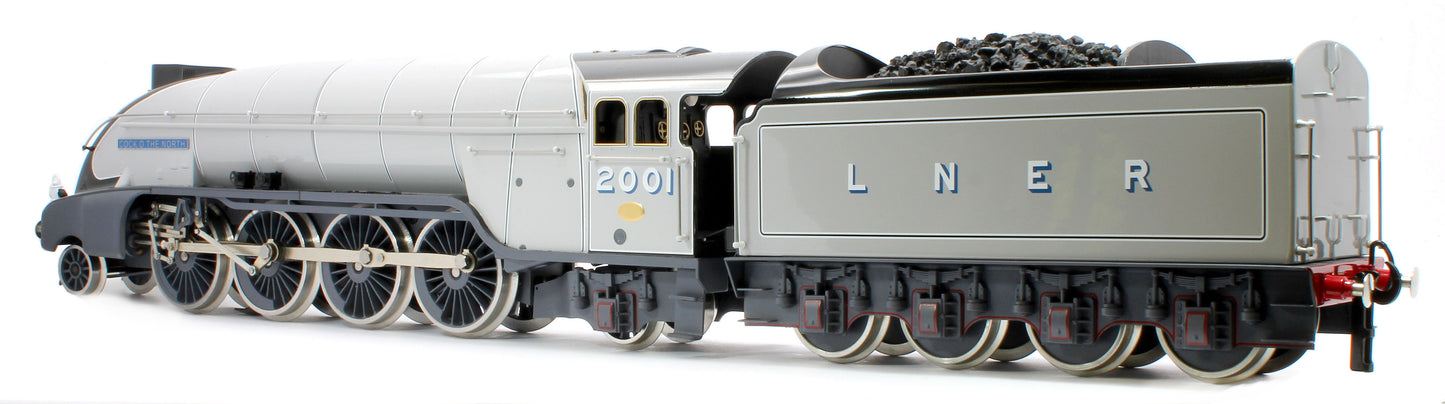 E/36-B3-CN P2 Class Streamlined "Cock O The North" 2-8-2 LNER Two Tone Grey No. 2001 Steam Locomotive