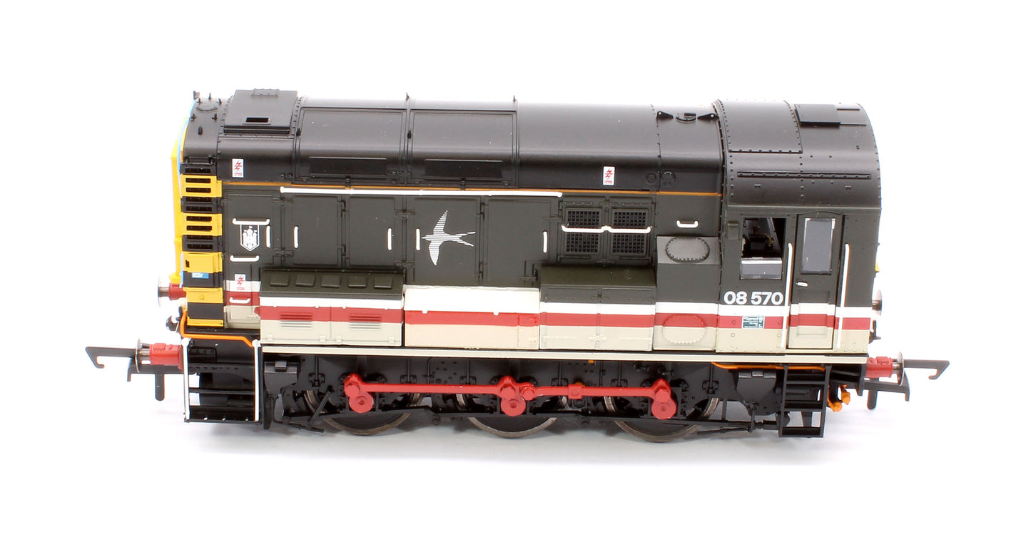 Class 08 BR Intercity Swallow 0-6-0 No. 08570 Diesel Locomotive