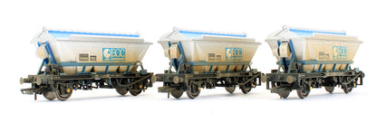 R6223 Pre-Owned Set Of 3 China Clay (CDA) Hopper Wagons (Weathered)
