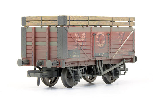 37-188 Pre-Owned 7 Plank Wagon With Coke Rails BR 'P' Numbered Ex-Moy - Weathered
