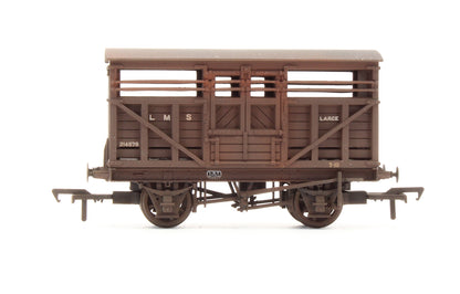Pre-Owned 12 Ton Cattle Wagon LMS Bauxite No.214878 - Custom Weathered