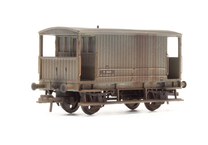 Pre-Owned Midland Brake Van BR Grey (Without Duckets) - Custom Weathered