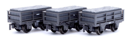 2T Ffestiniog Railway Welsh Slate Wagon Dark Grey Triple Pack