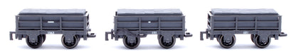 2T Ffestiniog Railway Welsh Slate Wagon Dark Grey Triple Pack